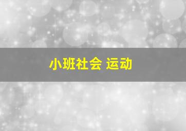 小班社会 运动